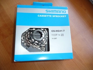 Shimano Kassette Cassette CS HG41 7 fach 11 28 Zähne Silber NEU (OVP)