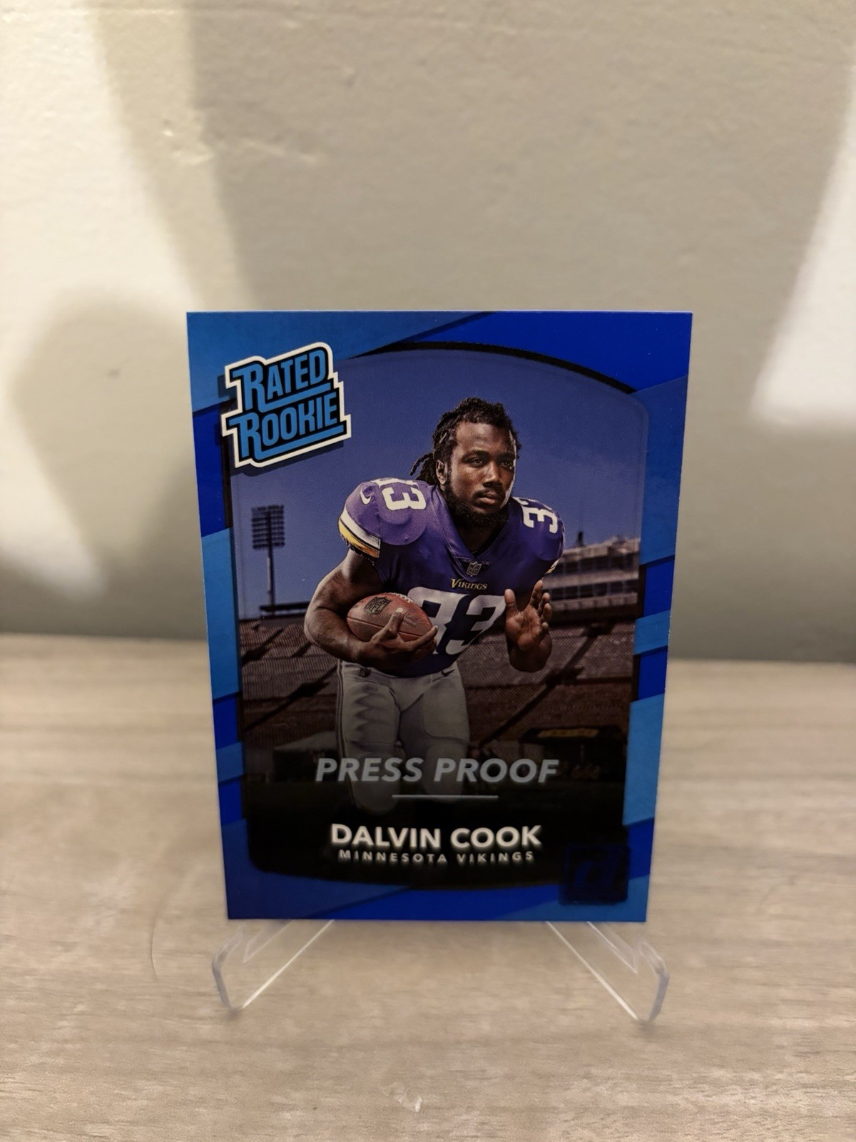 2017 Panini Donruss Dalvin Cook Rated Rookie   #343 Press Proof Blue (RC)