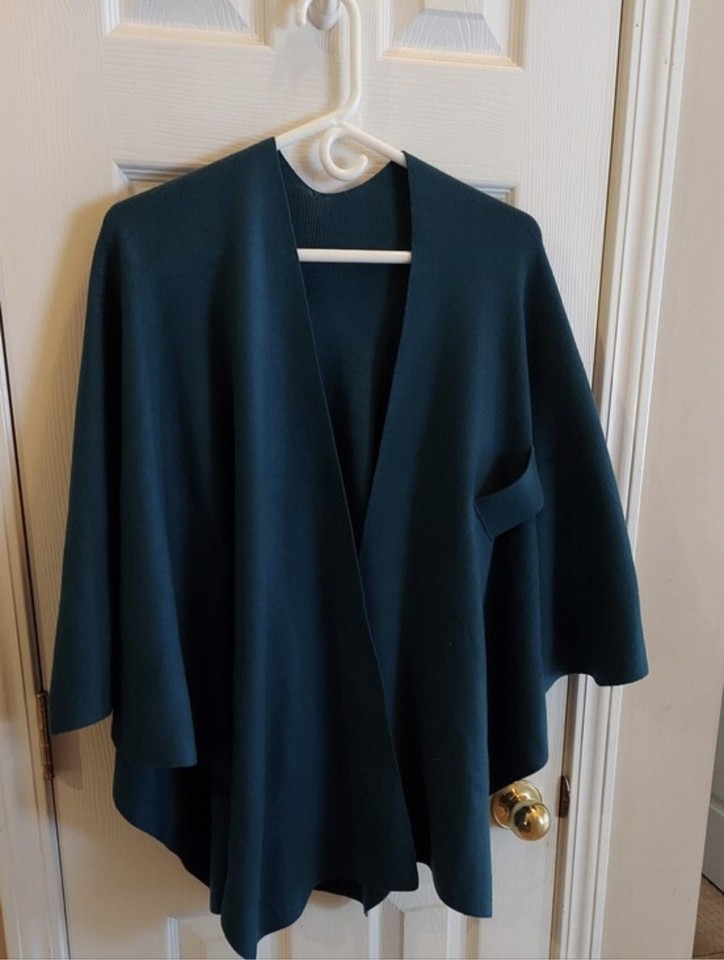 Puli Wrap Dark Teal Blue Viscose Blend O/S Fits Most NWOT | eBay