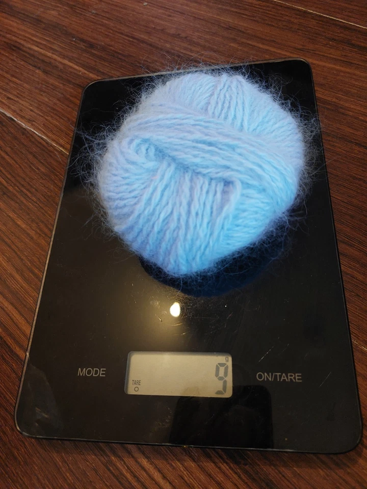 200g / 10x 70% Angora La Boule de neige Sylvia Teichert Wolle blau selten - Bild 4 von 4