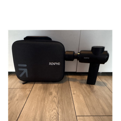 RENPHO Cordless Handheld Percussion Massage Gun, Rechargeable, 4 Heads, Black