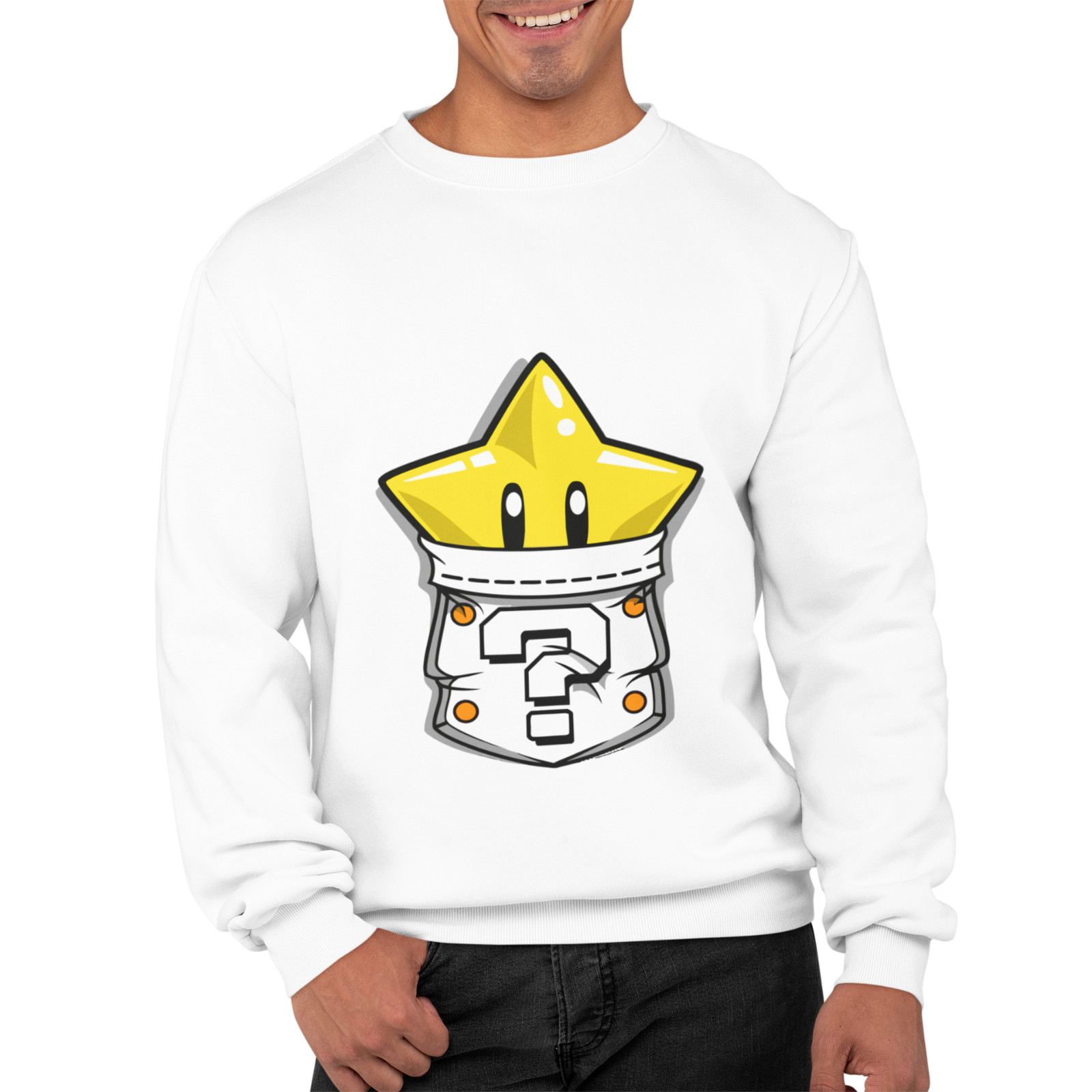 Jersey Kawaii Estrella Mario Retro Hame Bio Hombre S-XXXL