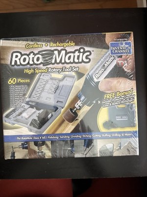 RotoMatic NEW High Speed 60 Piece Rotary Tool As Seen on TV- Sealed Euro Plug