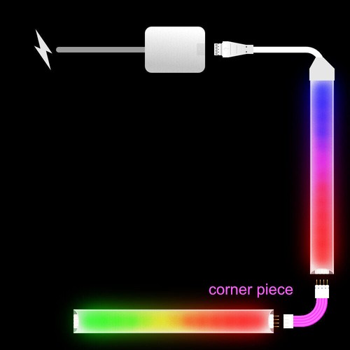 CORNER Piece Cable | for Philips Hue GRADIENT Lightstrip | upto 10m/30' | W - Picture 2 of 9