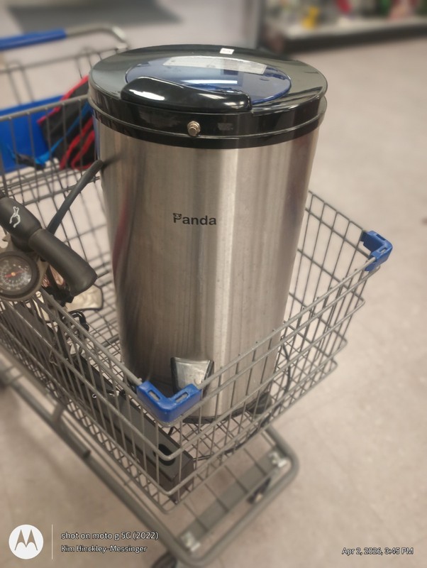 Panda Portable Compact Spin Dryer Stainless Steel Magic Chef MCSDRY15W