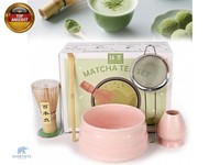 Matcha Set Rosa,Matcha Tea Set 5 Piece Matcha Besen Set,Matcha-Besen,