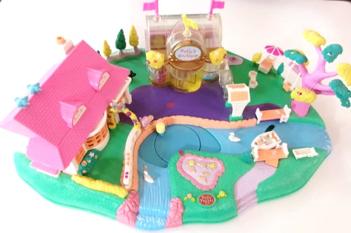  Polly Pocket 1996 Vintage Magical Movin' Pollyville COMPLETE Set BlueBird Toys
