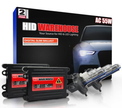 HID-Warehouse 55W AC Xenon Headlight BALLAST+2 BULBS Conversion Kit