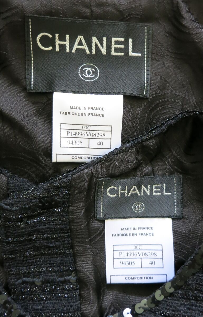 CHANEL 2000 Cruise 00C Vintage Black Sequin Embellished Top CHANEL 2000 Cruise 00C Vintage Black Sequin Embellished Top