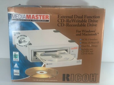 Vintage Ricoh Media Master CD-Rewritable CD-RW Drive MP 6200S
