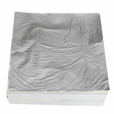 10x Silver Leaf Foil Sheets Edible For Cake Decor DIY 11 x 11cm