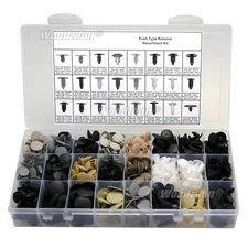587 Automotive Clip Push Type Retainer Assortment Bumper Fender Plastic Fastener