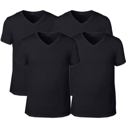 Bonds Multi Pack V Neck Raglan Blank Plain Basic Mens Black T‑shirt Tee Top - Picture 7 of 8