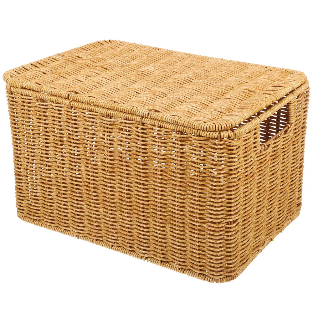 Large wicker storage baskets with lids online