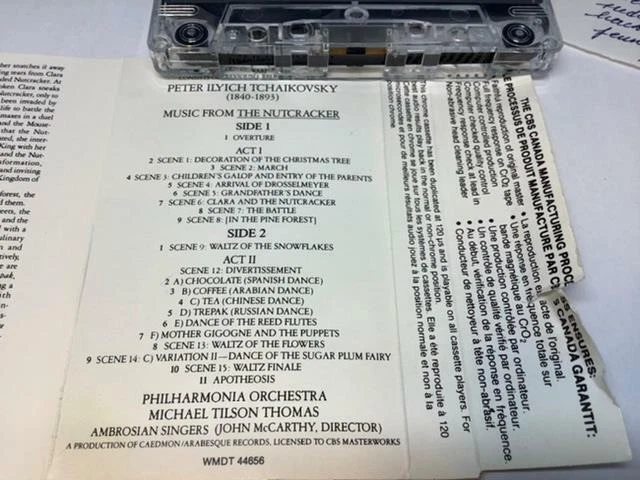 TCHAIKOVSKY Cassette  MUSIC FROM THE NUTCRACKER 1988 CBS Canada WMDT-44656 - Image 3 of 4