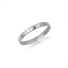 Sterling Silver Classic Striped Band Ring