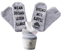 Kaffee Socken, Kuschelsocken Spruch, Wenn Du Das Lesen Kannst, Bring Mir Kaffee