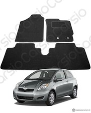 for Toyota Yaris 2006 - 2011 Fully Tailored Black Car Floor Mats Carpets 3pc Set