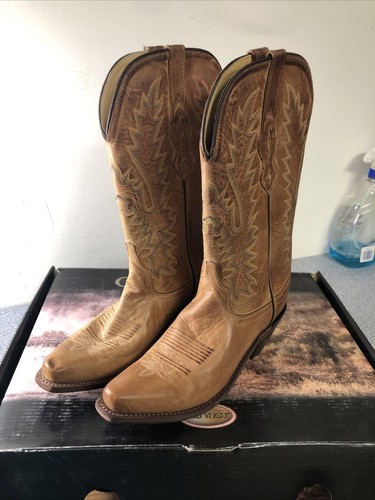 Old West Snip Toe Cowboy Boots Western 