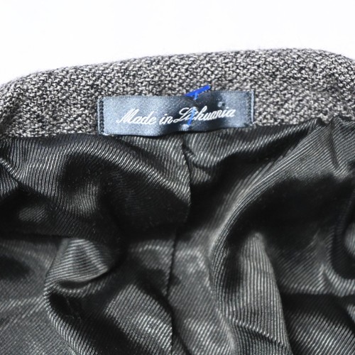 Vtg Oscar de la Renta 44S Gray Soft Tweed Tweed Mens Jacket Sport Coat Blazer - Picture 5 of 12