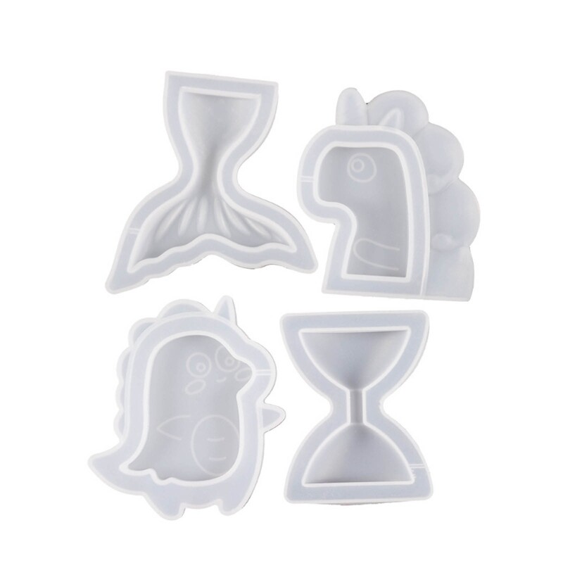 4-Piece Silicone Mold Set for DIY Crafts & Quicksand Shapes