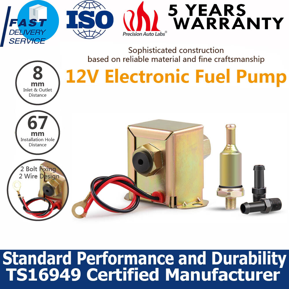Bomba de Combustible Eléctrica Universal Metal Estándar para Gasolina y  Diesel 12V 2.5-4PSI, image size:1000x1000