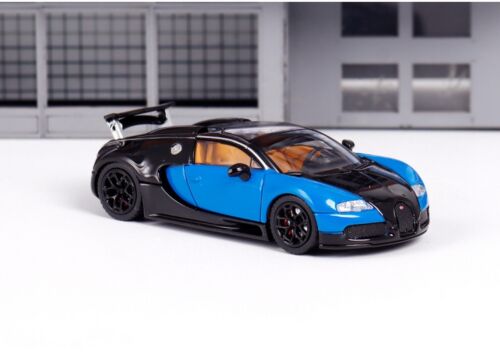 Mortal 1/64 Scale Bugatti Veyron Black/Blue Diecast Car Model Toy Gift NIB - Picture 3 of 6