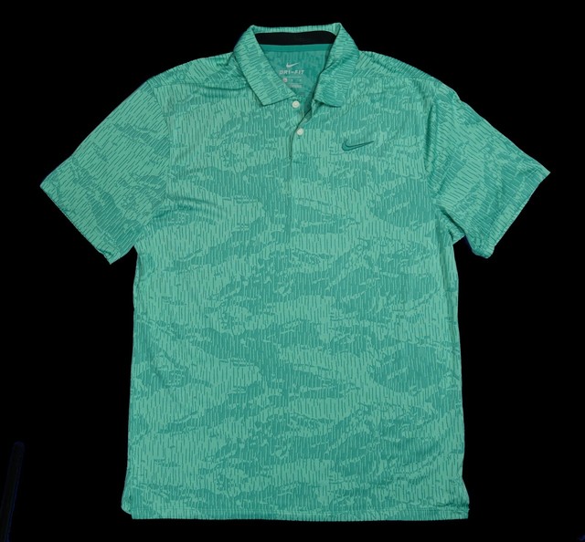 nike green camo golf shirt