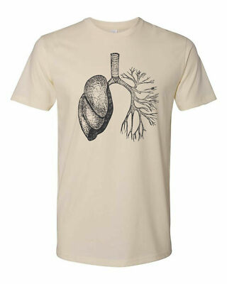 Cottage Cult Clothing Tee T Shirt Cotton Medical Anatomy Victorian Art Lungs #1