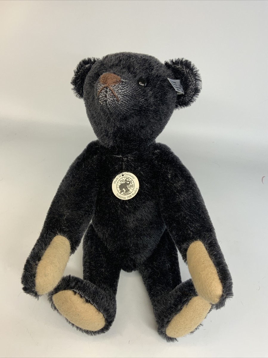 STEIFF Teddy Bear 1908 Replica Black Growler Ear Button STEIFF Teddy Bear 1908 Replica Black Growler Ear Button