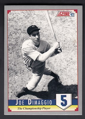 Vintage Joe Dimaggio 1992 Score Insert card 3 of 3
