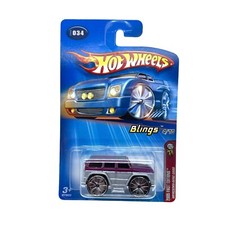 Hot Wheels 2005 Blings Mercedes-Benz G500 Purple Top Diecast 1/64 Scale #034
