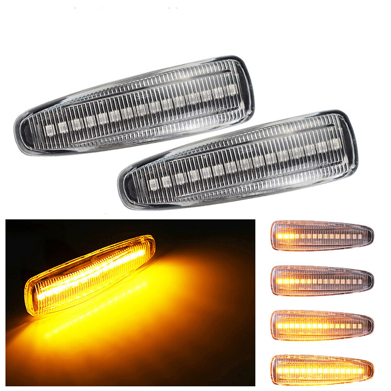 For Mitsubishi Lancer EVO X Mirage Signal Side Marker Light Clear Lens Amber LED eBay
