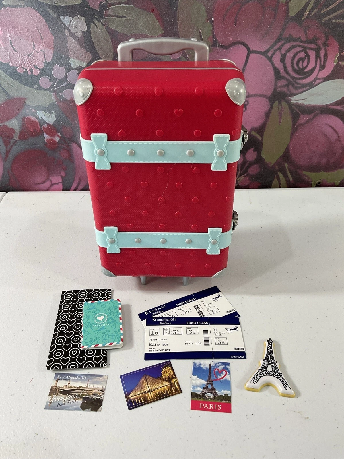  goty grace coat french bulldog suitcase travel documents 