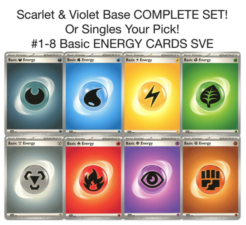 Pokemon Energy SV01 Scarlet & Violet Base Set 2023 You Pick or Complete Set of 8