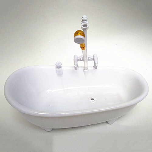1/6 Miniature Dollhouse Electric Bathtub Shower Bathroom Furniture Accessories - Bild 3 von 11