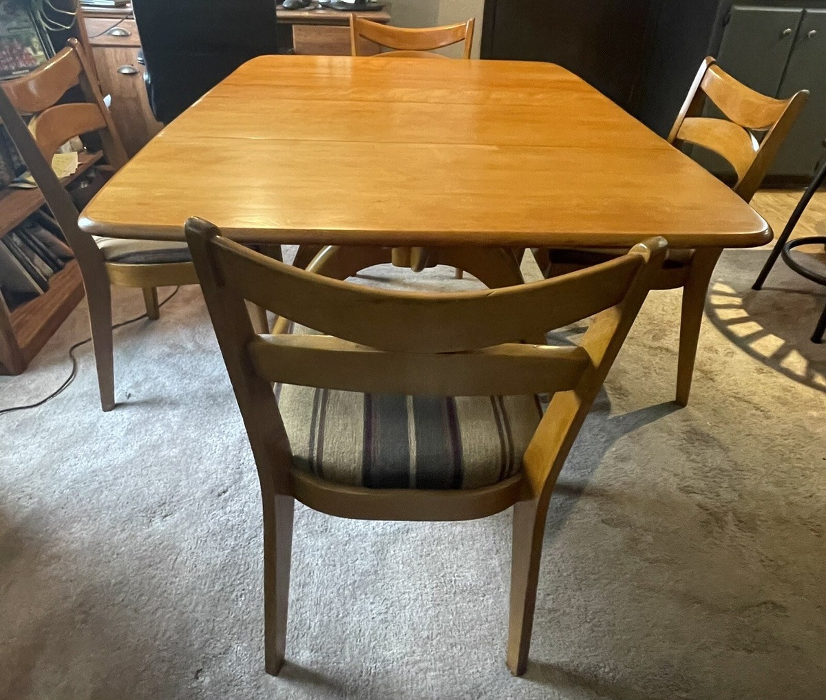 Mid-Century Modern Heywood Wakefield Wishbone Drop Leaf Butterfly Dining  Table