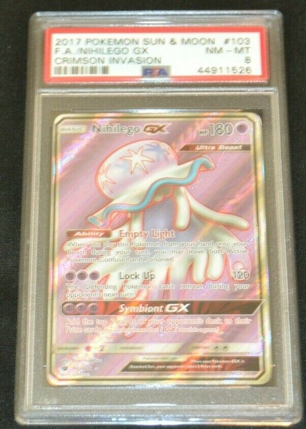 Nihilego GX 103/111 Full Art Ultra Rare Card Pokémon Crimson Invasion - NM