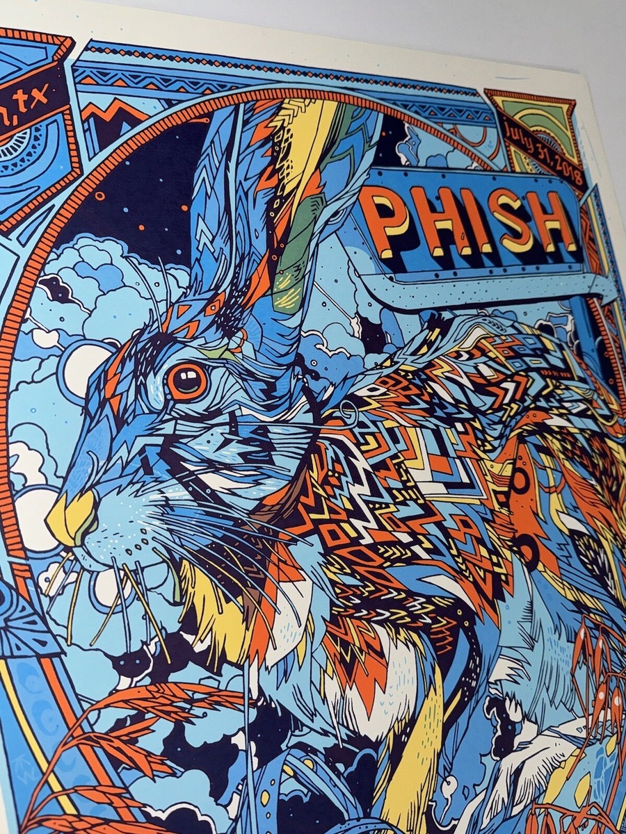 Phish Poster Austin TX 2018 Silkscreen S/N Tyler Stout