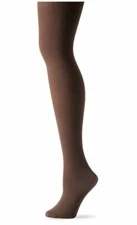 HUE Brown Classic Rib Tights with Control Top Women's Size 2 S/M  U11924