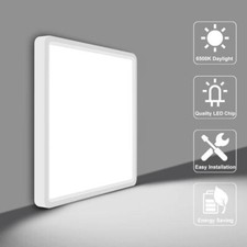 18W LED Bathroom Ceiling Lights, 6500K, 3240LM Super Bright Modern Square