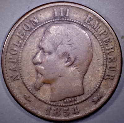 1854 D France 10 Centimes - Napoleon III - Dog Privy Mark | eBay