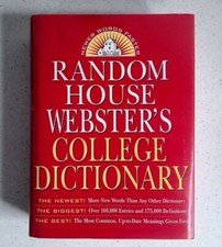 Random House Webster's College Dictionary, 1st Edition, Hardcover, 1998