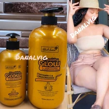 Healthy Glow Body Milk 400ml Lotion + 1000ml Ultra Lightening Scrub Shower Cream