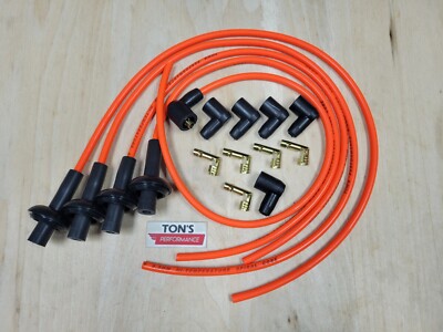 Orange 8mm Silicone Spark Plug Ignition Wire Kit Air-cooled VW Bug
