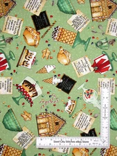 Christmas Fabric J Wecker Frisch Snow Sweet Green C9667 Cotton Riley Blake Yard