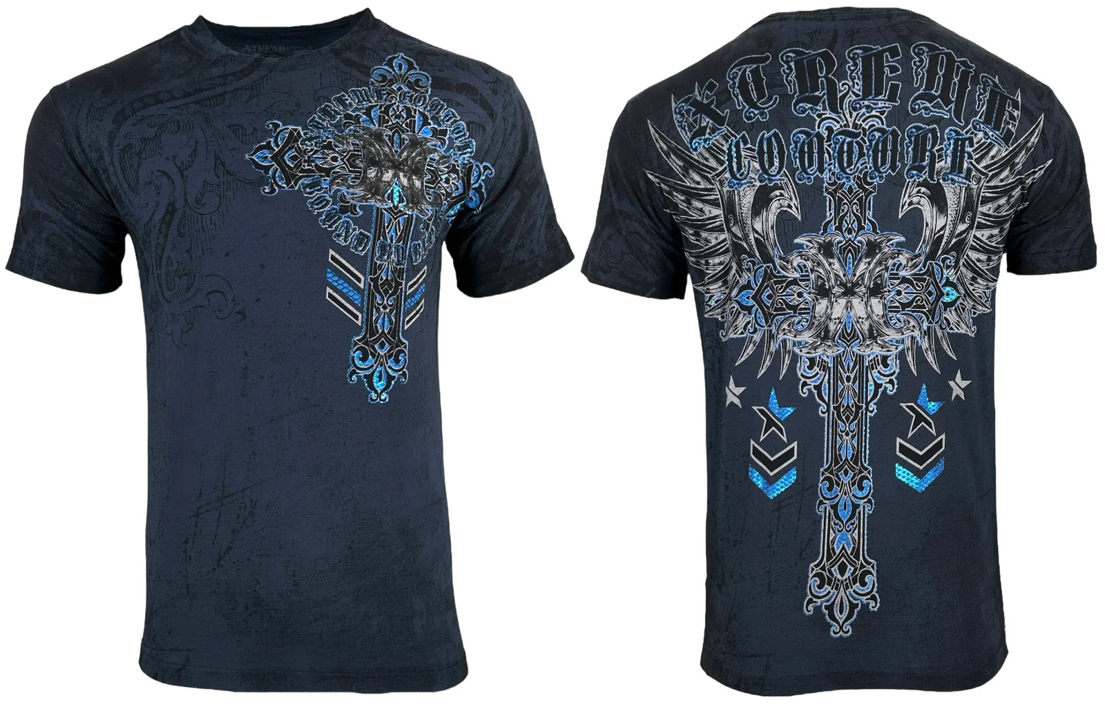 Мужская футболка Xtreme Couture By Affliction Iron Work Cross wings S-4XL