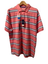 NWT New Men's Pink Claret Red Performance Polo Short Sleeve Sportshirt Size XL