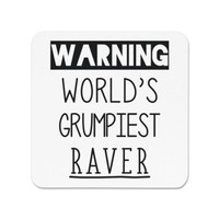 Warnung World's Grumpiest Raver KüHlschrankmagnet Lustig Tanzende Club Rave