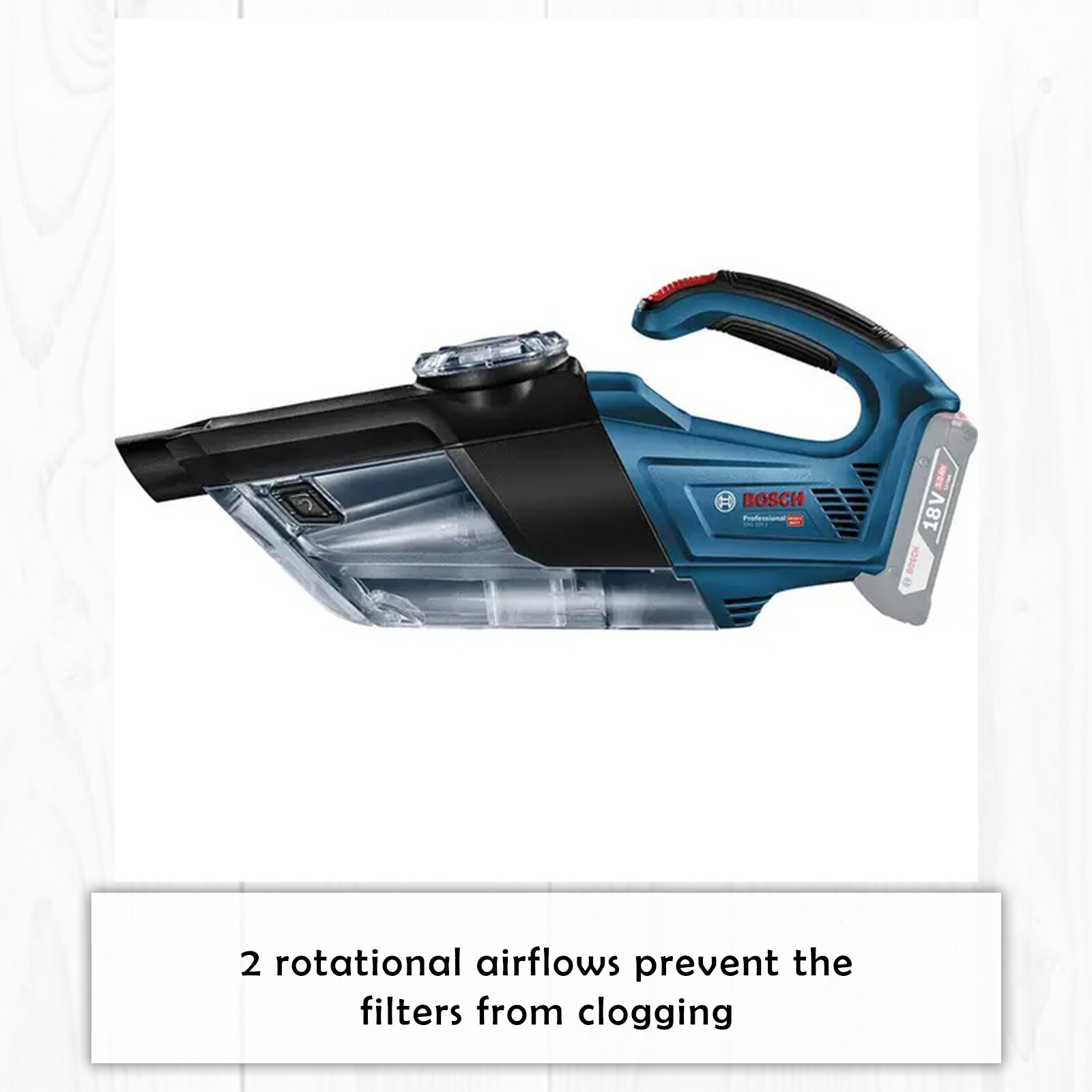Bosch Blue 18V 1L GAS 18V1 Professional Cordless Vacuum Skin Only eBay